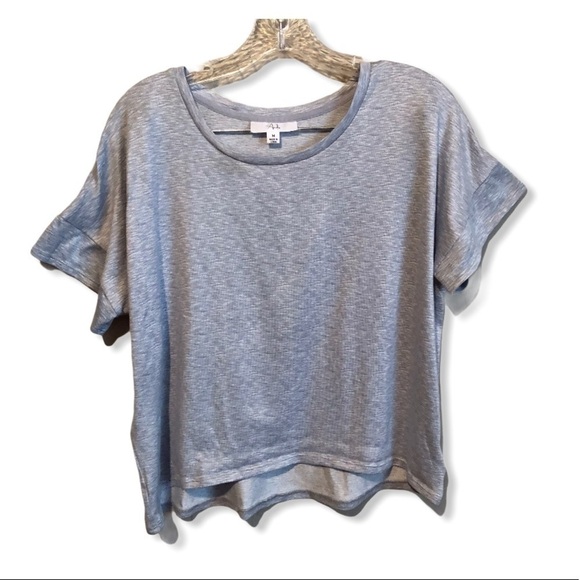 Ande Blue Heathered Crop Top - Picture 1 of 8